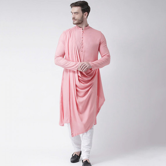 https://fabrora.in/products/men-pink-solid-straight-kurta-with-attached-drape