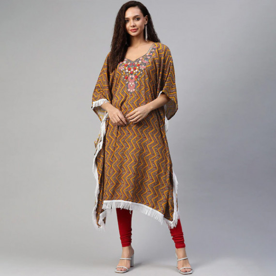 https://fabrora.in/products/women-orange-brown-geometric-printed-thread-work-pure-cotton-kaftan-kurta