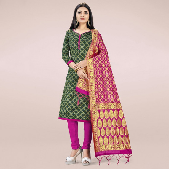 https://fabrora.in/products/green-pink-unstitched-dress-material