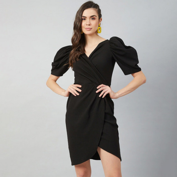 https://fabrora.in/products/black-wrap-dress-with-volume-sleeves