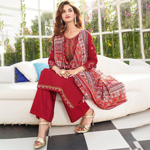 https://fabrora.in/products/maroon-pink-embroidered-pure-cotton-unstitched-dress-material