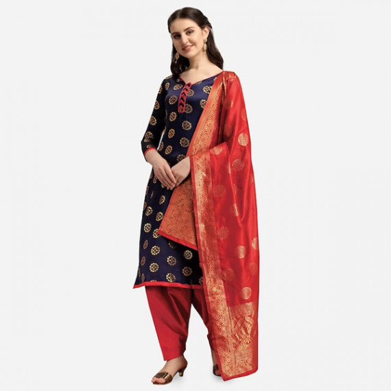 https://fabrora.in/products/navy-blue-red-woven-design-banarasi-unstitched-dress-material