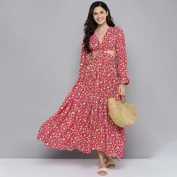 https://fabrora.in/products/red-beige-floral-waist-cut-out-maxi-dress