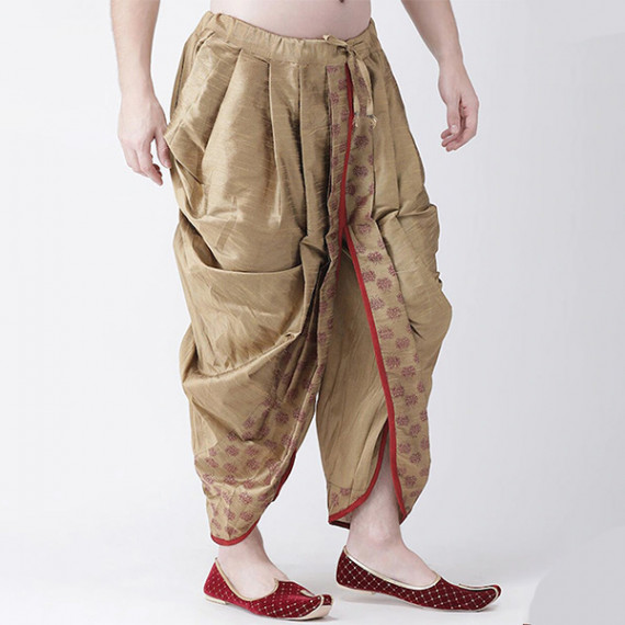 https://fabrora.in/products/men-beige-red-printed-dupion-silk-dhoti-pants