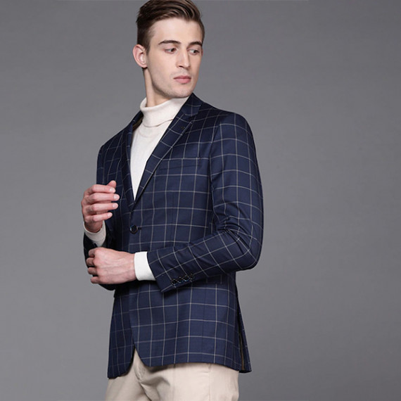 https://fabrora.in/products/men-navy-blue-beige-slim-fit-checked-single-breasted-smart-casual-blazer