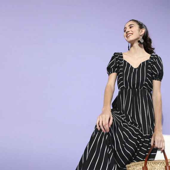 https://fabrora.in/products/black-white-striped-crepe-maxi-dress