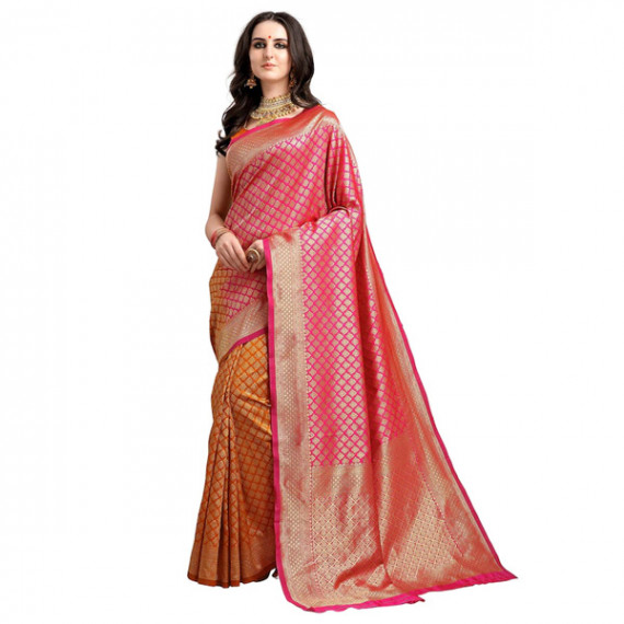 https://fabrora.in/products/pink-mustard-yellow-ethnic-motifs-woven-design-half-half-kanjeevaram-saree